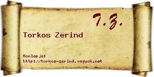 Torkos Zerind névjegykártya